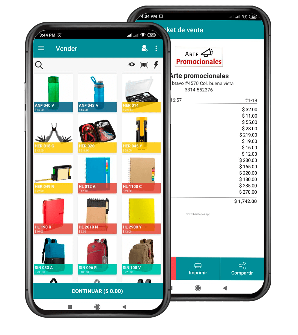 Bersta POS en un celular