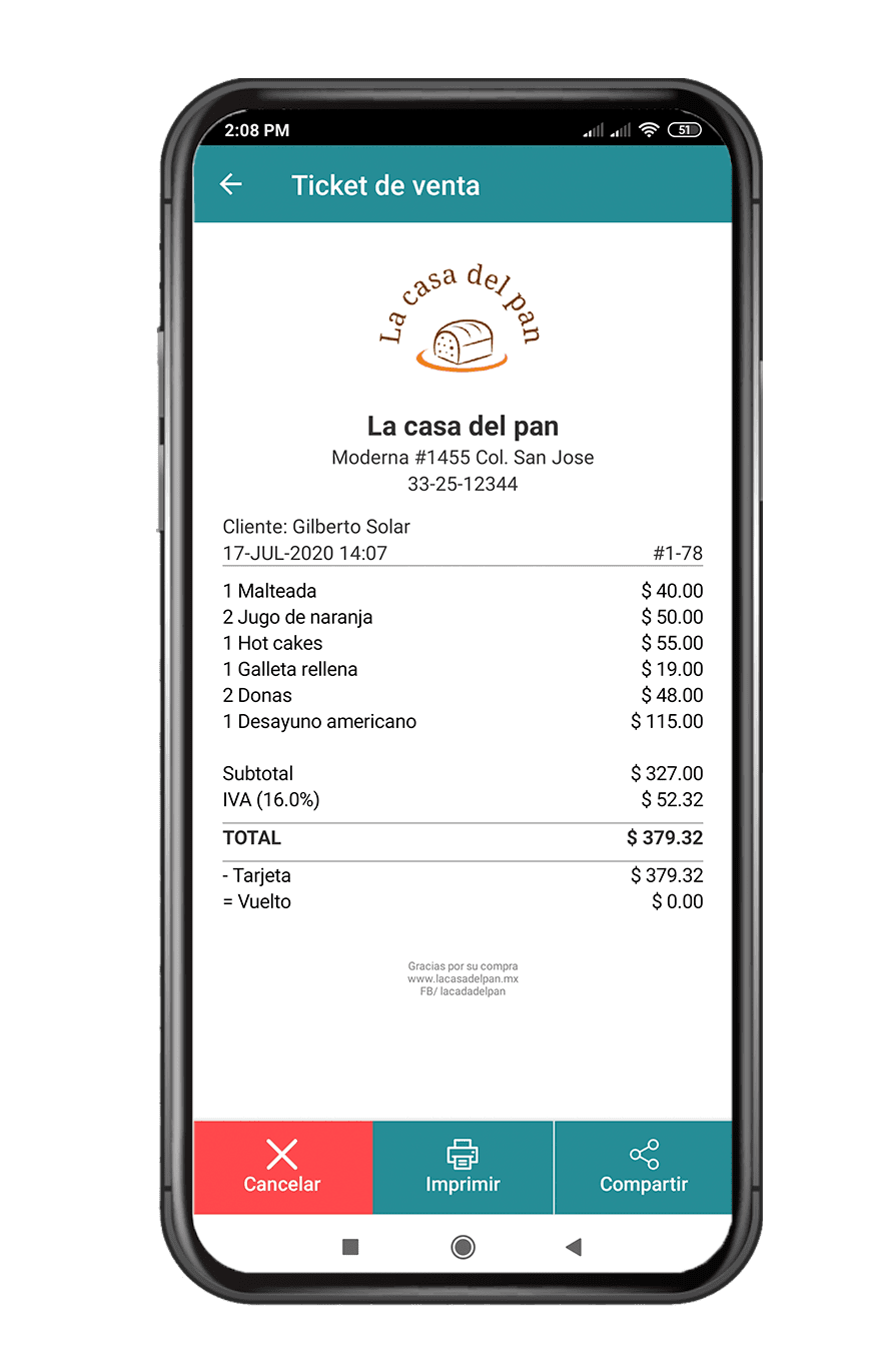 Tickets impresos y digitales en Bersta POS